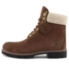 6-Inch Premium Waterproof Boot de 15 cm « Marron et Fleece Collar »
