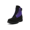 6-Inch Premium Waterproof Boot large de 15 cm « Nubuck noir et violet »