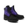 6-Inch Premium Waterproof Boot large de 15 cm « Nubuck noir et violet »