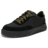 Baskets Oxford en cuir et tissu Supaway « Noir et or »