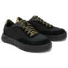 Baskets Oxford en cuir et tissu Supaway « Noir et or »