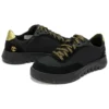 Baskets Oxford en cuir et tissu Supaway « Noir et or »