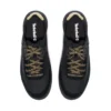 Baskets Oxford en cuir et tissu Supaway « Noir et or »
