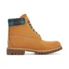Bottes 6-Inch Premium de 15 cm « Blé avec col en tartan bleu »