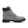 Bottes 6-Inch Premium « Nubuck gris avec rouge »