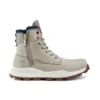 Bottes Brooklyn à fermeture éclair latérale et coupe large « Beige Nubuck »