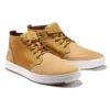 Bottes Davis Square Chukka en cuir et tissu « Blé »