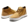 Bottes Davis Square Chukka en cuir et tissu « Blé »