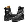 Bottes de 15 cm en tissu et cuir Premium « Sangles à logo noires »