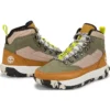 Bottes de randonnée imperméables GreenStride Motion 6 Mid en tissu et cuir « Vert olive »