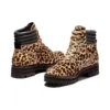 Bottes de randonnée mi-hautes London Square « Imprimé léopard marron »