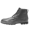 Bottes en cuir imperméables à bout mocassin Port Union « Noir »