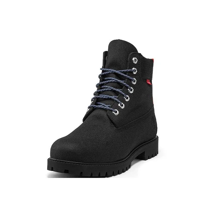 Bottes Heritage 6-Inch imperméables à coupe large « Noir Helcor with Orange »