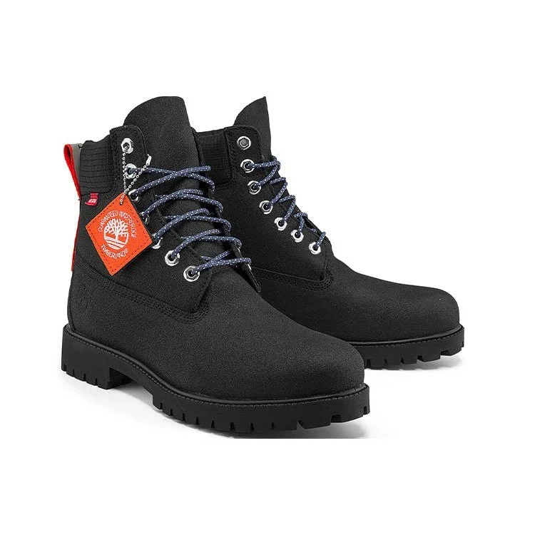 Bottes Heritage 6-Inch imperméables à coupe large « Noir Helcor with Orange »