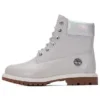Bottes Heritage 6-Inch imperméables « Gris clair pleine fleur avec col argenté »