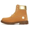 Bottes Heritage 6-Inch imperméables « Nubuck blé et doré »