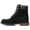 Bottes Heritage 6-Inch imperméables « Nubuck noir avec motif à carreaux rose-bleu sarcelle »