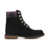 Bottes Heritage 6-Inch imperméables « Nubuck noir avec motif à carreaux rose-bleu sarcelle »