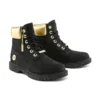 Bottes Heritage 6-Inch imperméables « Nubuck noir et doré »