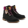 Bottes Heritage 6-Inch imperméables « Nubuck noir et rose »