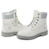 Bottes Heritage 6-Inch « Nubuck blanc et argent »