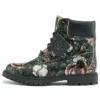 Bottes Heritage 6 pouces imperméables « Nubuck noir à fleurs »