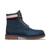 Bottes Heritage à semelle cupsole de 15 cm « Nubuck bleu marine et rouge »