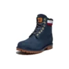Bottes Heritage à semelle cupsole de 15 cm « Nubuck bleu marine et rouge »