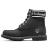 Bottes imperméables 6 pouces à largeur large « Noir Nubuck Logo »