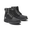 Bottes imperméables 6 pouces à largeur large « Noir Nubuck Logo »