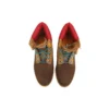 Bottes imperméables haut de gamme 6 pouces « Nubuck marron avec col jaune et rouge »