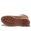 Bottes imperméables haut de gamme 6 pouces « Nubuck marron avec col jaune et rouge »