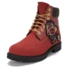 Bottes imperméables à lacets 6 pouces « Dark Red Nubuck »