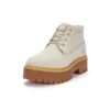 Bottes imperméables à lacets mi-hautes Stone Street « White Nubuck »