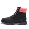 Bottes imperméables Linden Woods 6-Inch « Noir Nubuck with Pink »