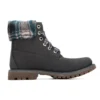 Bottes imperméables Lindon Woods 6-Inch Boot « Nubuck gris foncé et col imprimé noir »