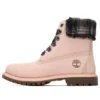 Bottes imperméables Lindon Woods 6-Inch Boot « Nubuck rose et col imprimé noir »