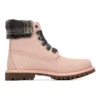 Bottes imperméables Lindon Woods 6-Inch Boot « Nubuck rose et col imprimé noir »