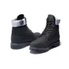 Bottes imperméables Premium 6 pouces « Nubuck noir avec col camouflage gris »