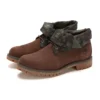 Bottes mi-hautes à revers « Imprimé camouflage vert-marron »