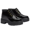 Bottes à plateforme imperméables Stone Street « Cuir verni noir »