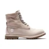Bottes à revers Basic « Rose pâle avec imprimé à carreaux »