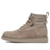 Bottes Vibram 6 pouces en cuir et tissu « Taupe »