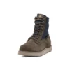 Bottes Vibram en cuir et tissu imperméables « Suède vert olive »