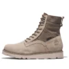 Bottes Vibram imperméables en cuir et tissu « Beige Suede »