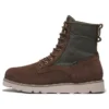 Bottes Vibram imperméables en cuir et tissu « Suède marron foncé »