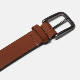 Ceinture classique en cuir marron pour homme, 35 mm