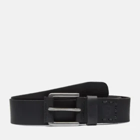 Ceinture en cuir noir Pull-Up pour homme, 40 mm