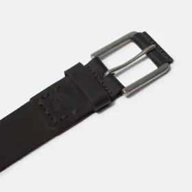 Ceinture en cuir noir Pull-Up pour homme, 40 mm