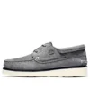 Chaussures Oxford à talon compensé et 3 œillets, coupe étroite « Suède gris moyen »